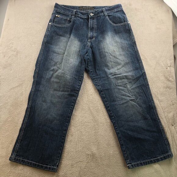 Southpole Men's 4180 Jeans Size 36 Relaxed Fit Straight Classic Blue Denim Casua - Picture 12 of 13